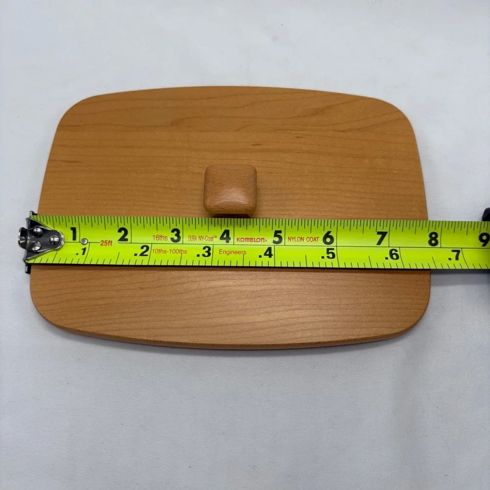 Longaberger Woodcrafts Rectangle Lid Square Knob Basket Lid 8
